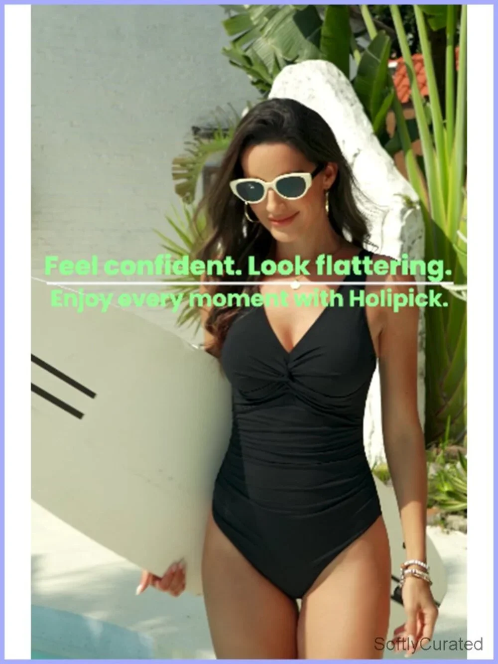 Tummy Control One Piece Swimsuit Push Up Full Coverage Slimming Swimwear